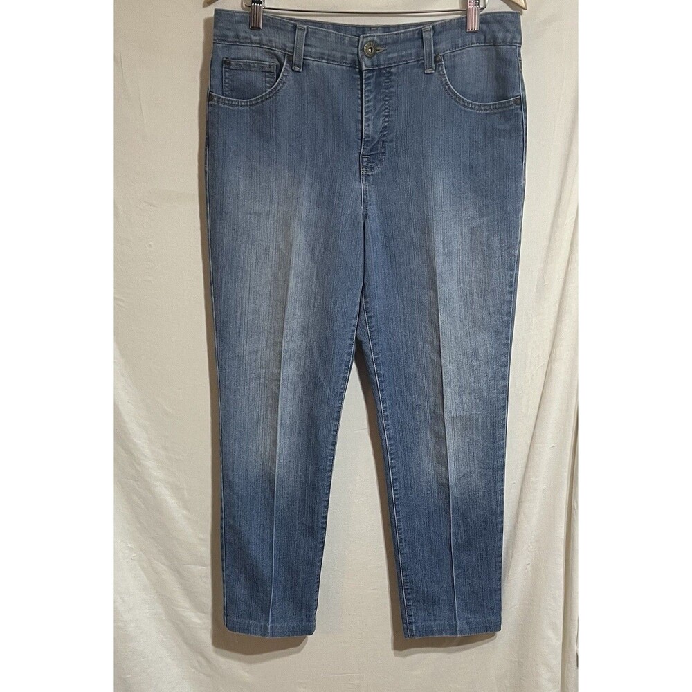 Bandolino Mandie Straight Leg Stretch Blue  jeans Biker Mom Western Comfort R1